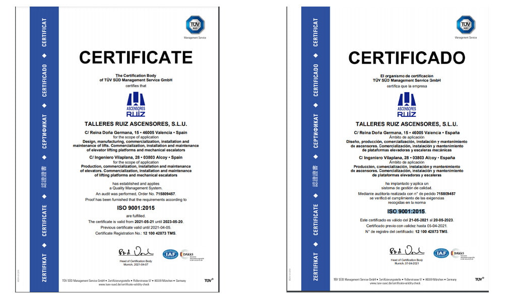 certificado ISO 9001-2015
